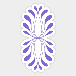 lilac line art Sticker